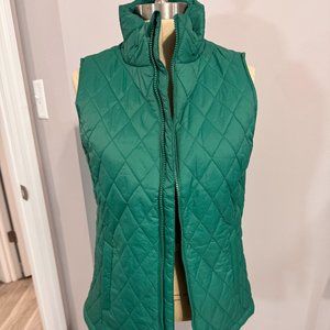 Time and Tru Quilted Green Vest XS